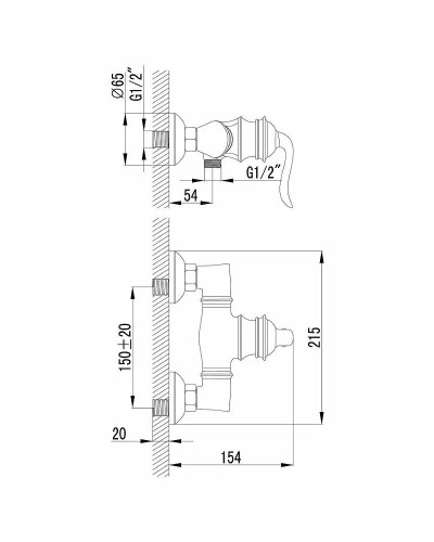 Смеситель для душа Lemark Brava LM4703G Золото
