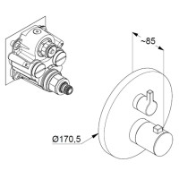Термостат для душа Kludi Nova Fonte Puristic 208350515