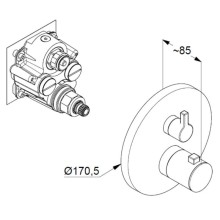Термостат для душа Kludi Nova Fonte Puristic 208350515