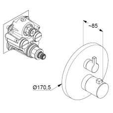 Термостат для душа Kludi Nova Fonte Puristic 208350515