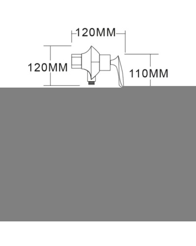 Смеситель для душа Felice 9080 nero lucido 12x21 см