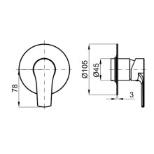 Смеситель для душа Noken Curve N195591310