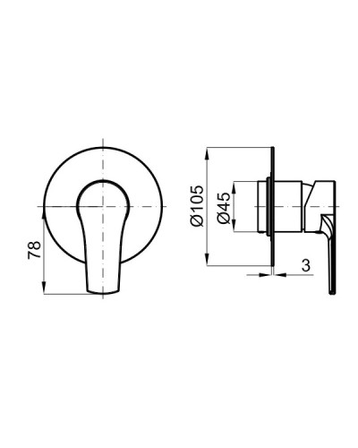 Смеситель для душа Noken Curve N195591310