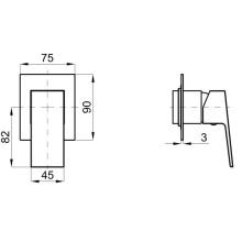 Смеситель для душа Noken Square N186490050