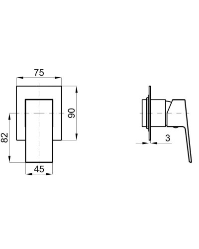 Смеситель для душа Noken Square N186490050