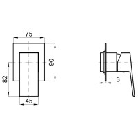 Смеситель для душа Noken Square N186490049