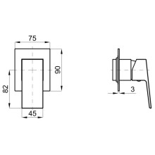 Смеситель для душа Noken Square N186490049