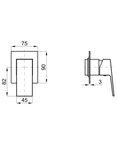 Смеситель для душа Noken Square N186490049
