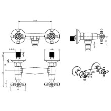 Смеситель для душа Boheme Royal Cristal 294-Royal/CRST black