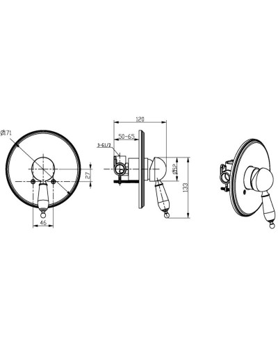 Смеситель для душа Boheme Crystal 305-CRST
