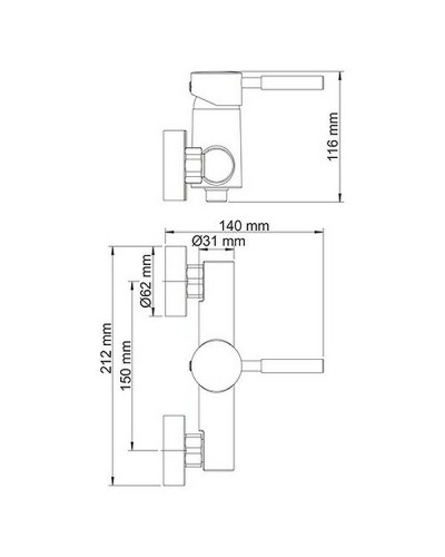 Смеситель для душа WasserKRAFT Main 4102 Хром