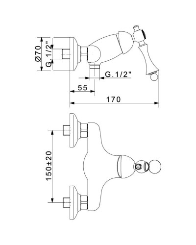 Смеситель для душа Migliore Bomond 30652