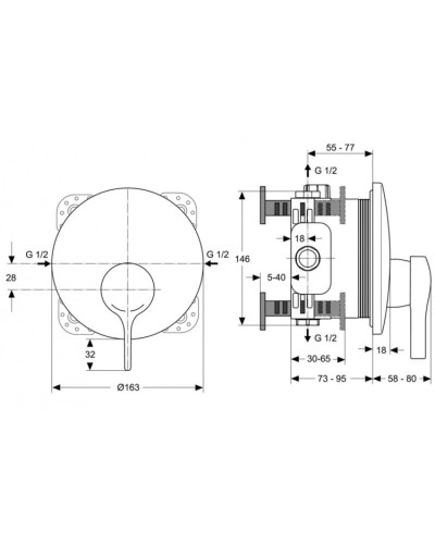 Смеситель для душа Ideal Standard Melange A4719AA