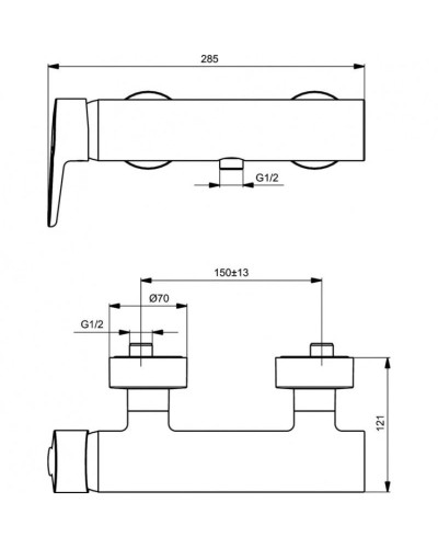 Смеситель для душа Ideal Standard Connect Blue B9924AA