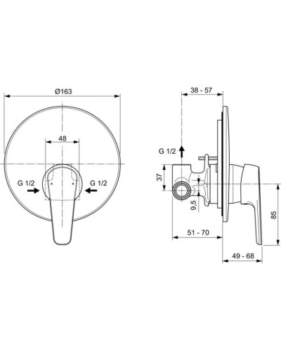 Смеситель для душа Ideal Standard Cerafine O A7192AA