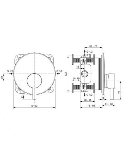Смеситель для душа Ideal Standard Ceraline A7388AA
