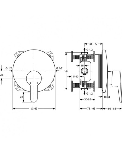 Смеситель для душа Ideal Standard Connect Blue A5801AA