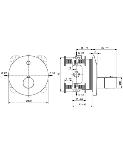 Инфракрасная электроника для душа со смешиванием Ideal Standard Ceraplus A6155AA