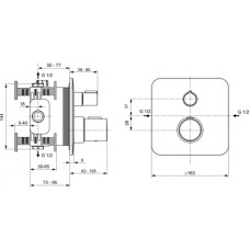 Термостат для душа Ideal Standard Tonic II A6344AA