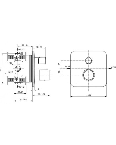 Термостат для душа Ideal Standard Tonic II A6344AA