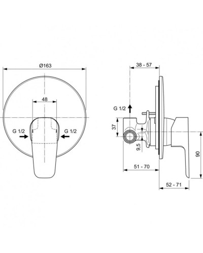 Смеситель для душа Ideal Standard Ceraplan III A6382AA
