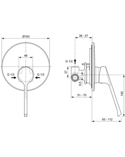 Смеситель для душа Ideal Standard Base A6727AA
