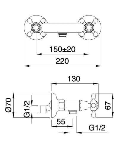 Смеситель для душа Migliore Revival ML.REV-446.CR