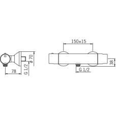 Термостат для душа Oras Alessi One 8570U