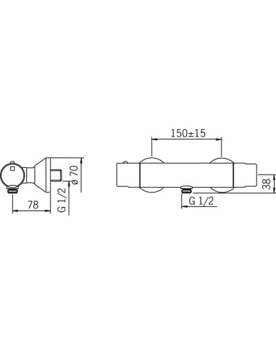 Термостат для душа Oras Alessi One 8570U