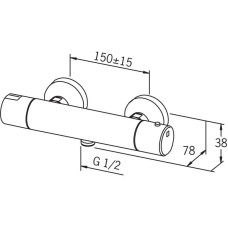 Термостат для душа Oras Alessi One 8570U