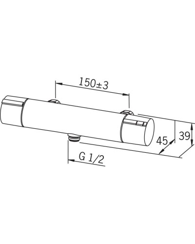 Термостат для душа Oras Cubista 2870