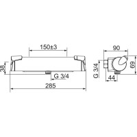 Термостат для душа Oras Optima 7161
