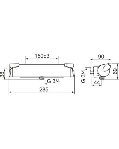 Термостат для душа Oras Optima 7161