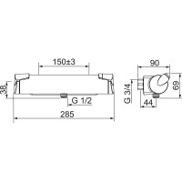 Термостат для душа Oras Optima 7160