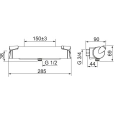 Термостат для душа Oras Optima 7160