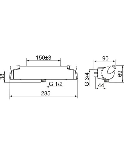 Термостат для душа Oras Optima 7160