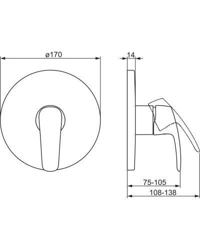 Смеситель для душа Oras Safira 1064C