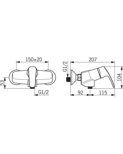 Смеситель для душа Oras Safira 1075X