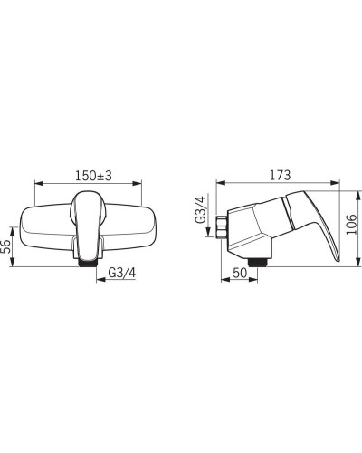 Смеситель для душа Oras Safira 1070