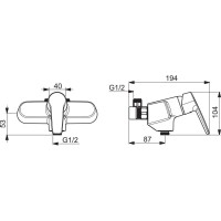 Смеситель для душа Oras Saga New 3990