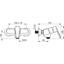 Смеситель для душа Oras Saga New 3970Y