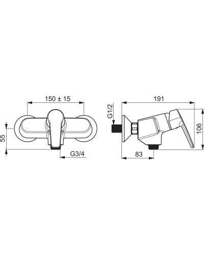 Смеситель для душа Oras Saga New 3970Y