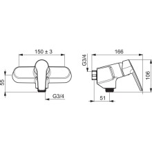 Смеситель для душа Oras Saga New 3970