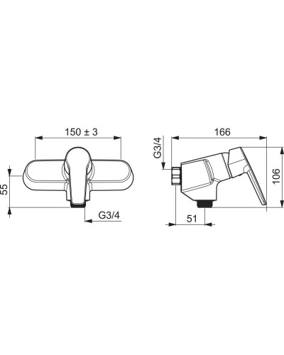 Смеситель для душа Oras Saga New 3970