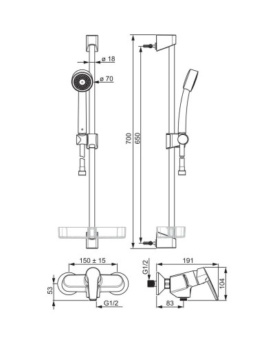 Смеситель для душа Oras Saga New 3966Y