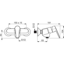 Смеситель для душа Oras Saga New 3960Y
