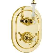 Смеситель для душа Cezares Margot MARGOT-VDIM2-T-03/24-Bi с термостатом Золото 24 карат