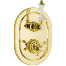 Смеситель для душа Cezares Margot MARGOT-VDIM2-T-03/24-Bi с термостатом Золото 24 карат