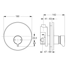 Смеситель для душа Ideal Standard Ceraplus B8299AA