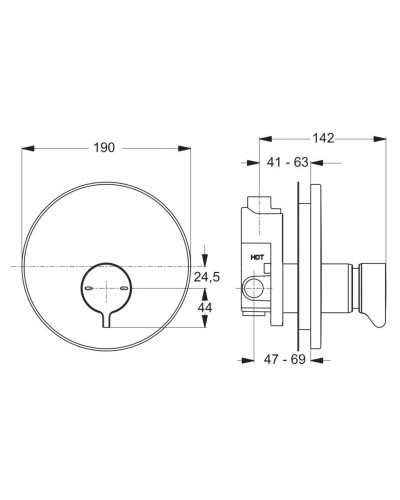 Смеситель для душа Ideal Standard Ceraplus B8299AA